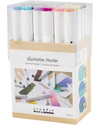 Creative Twin Markers Pastel 24 Pak