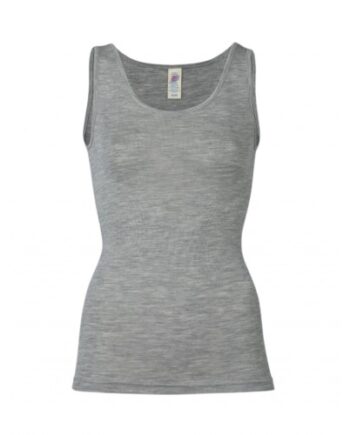Dame Top   Merinould 34 36 Light Grey Melange