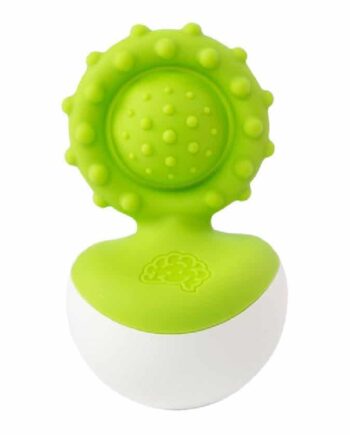 Dimpl Wobbl Væltelegetøj   Silikone Fat Brain Toys Grøn