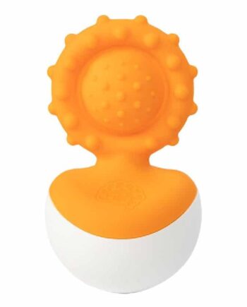 Dimpl Wobbl Væltelegetøj   Silikone Fat Brain Toys Orange