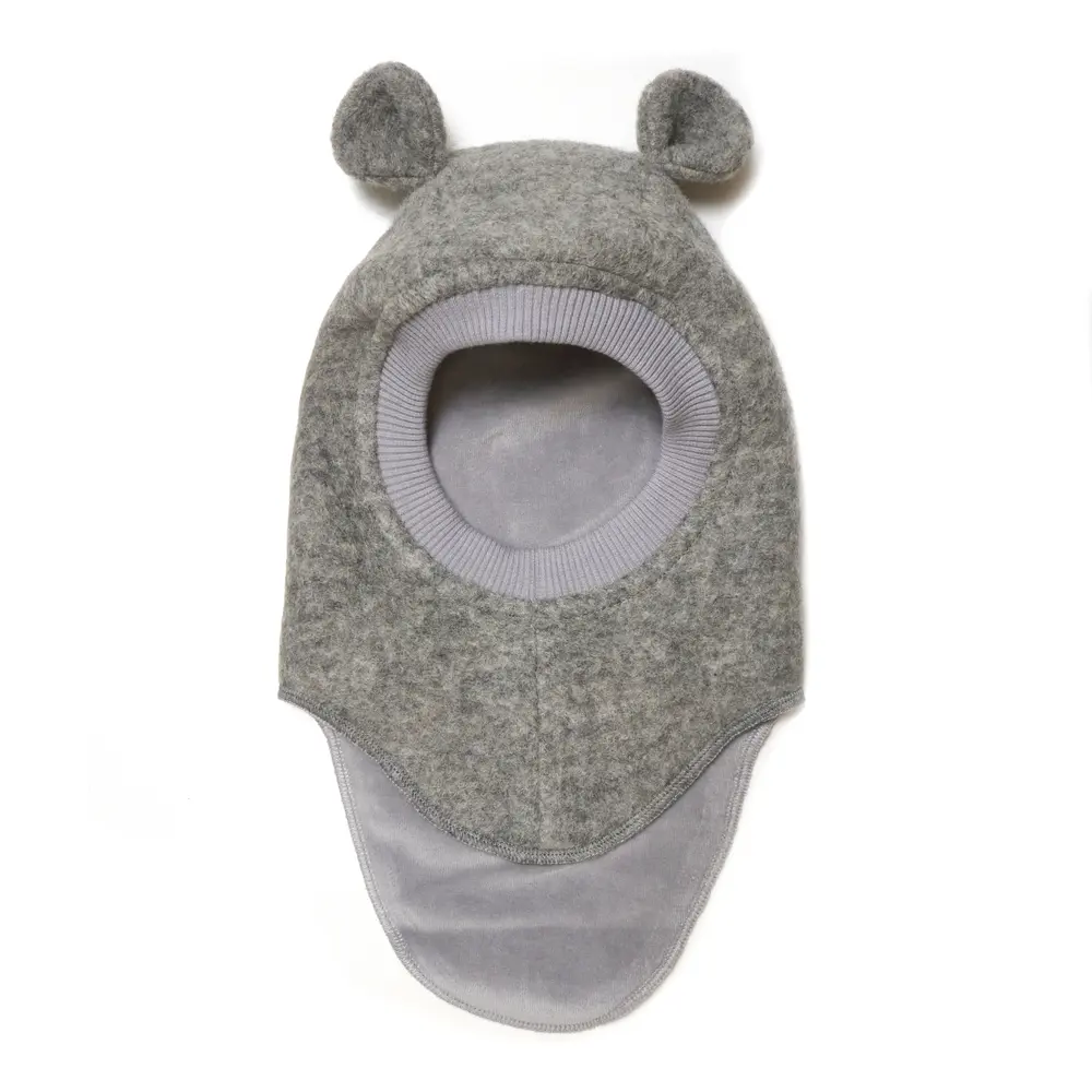 Elefanthue    ører Blød Uld Medium Grey Melange 12-24 Mdr