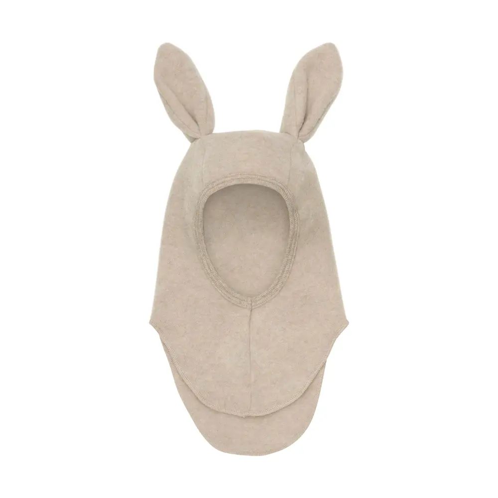 Elefanthue    ører Uld Fleece Camel Melange 12-24 Mdr