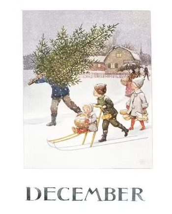Elsa Beskow Billede December A4