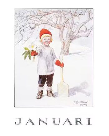 Elsa Beskow Billede Januar A4