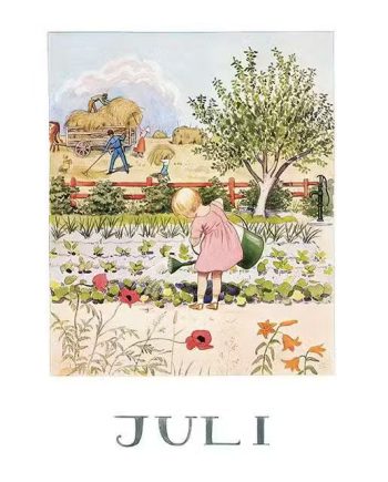 Elsa Beskow Billede Juli A4