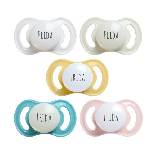 Esska Happy Mini  Str      -  Mdr  Symmetrisk Silikone  Sutter Med Navn    -pak