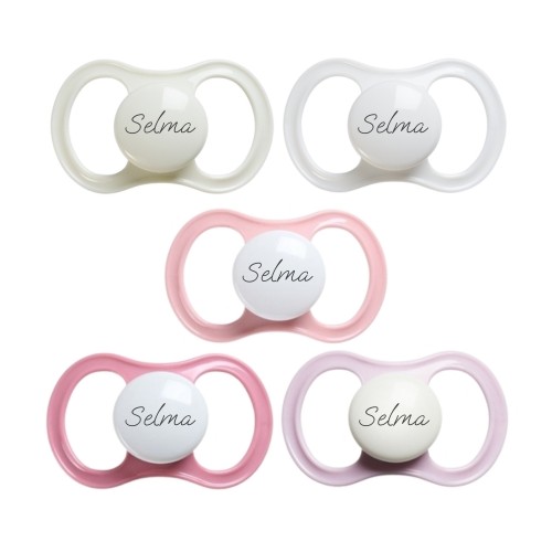Esska Happy  Str        Mdr  Symmetrisk Silikone  Sutter Med Navn    -pak