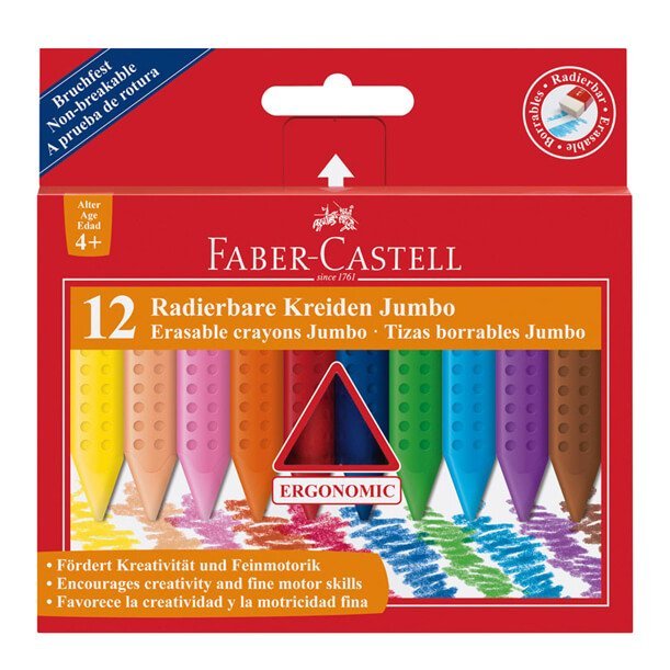 Faber Castell Farvekridt Jumbo 12 Pak