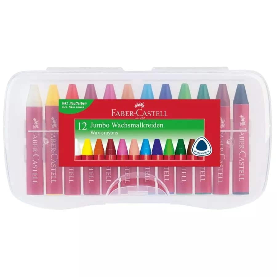 Faber Castell Jumbo Voksfarver 12 Pak