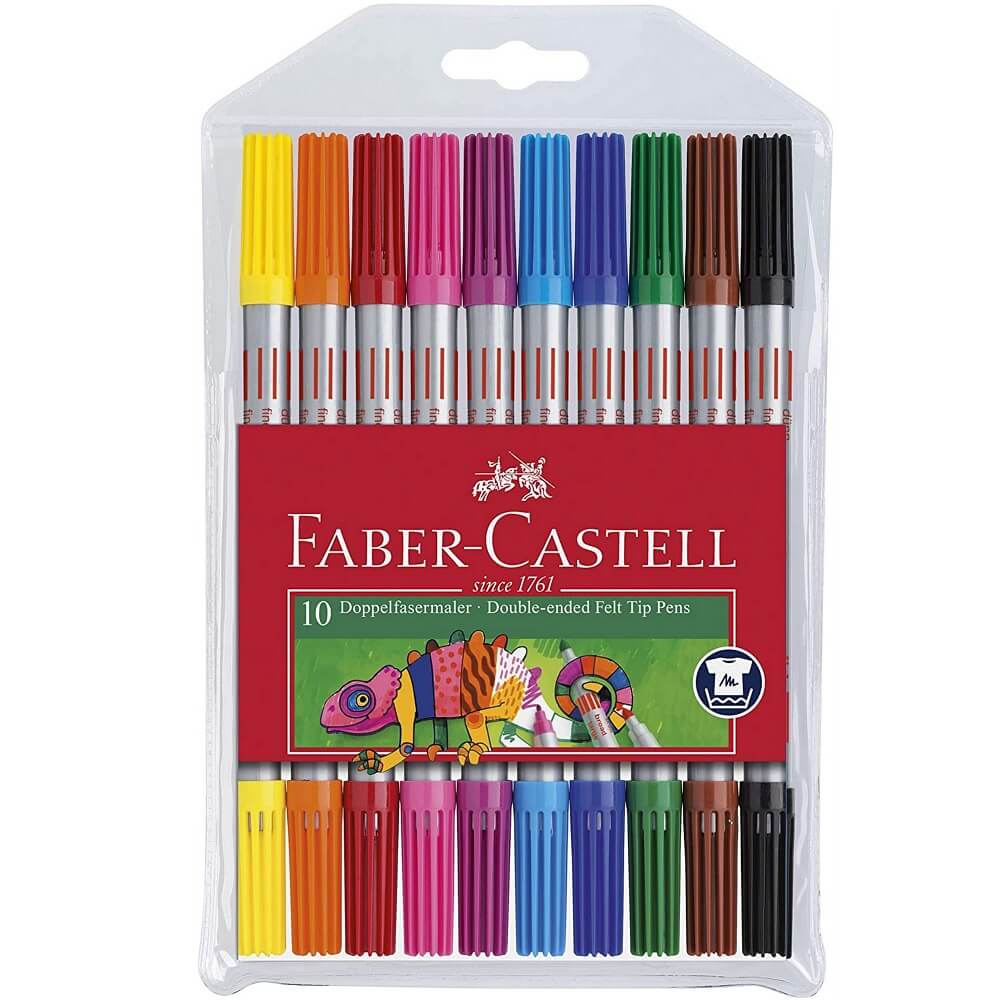 Faber Castell Tusser Dobbeltspids 10 Stk