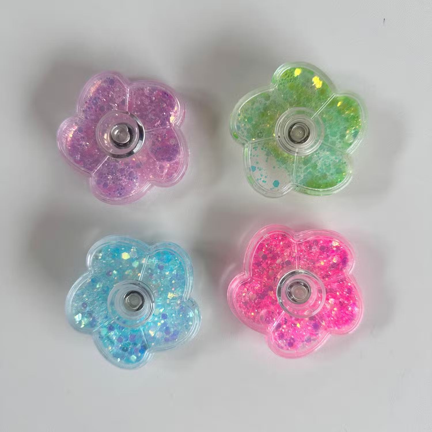 Fidget Spinner Glitter Assorteret   Stk