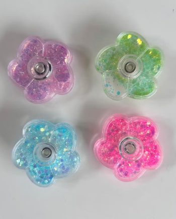 Fidget Spinner Glitter Assorteret   Stk