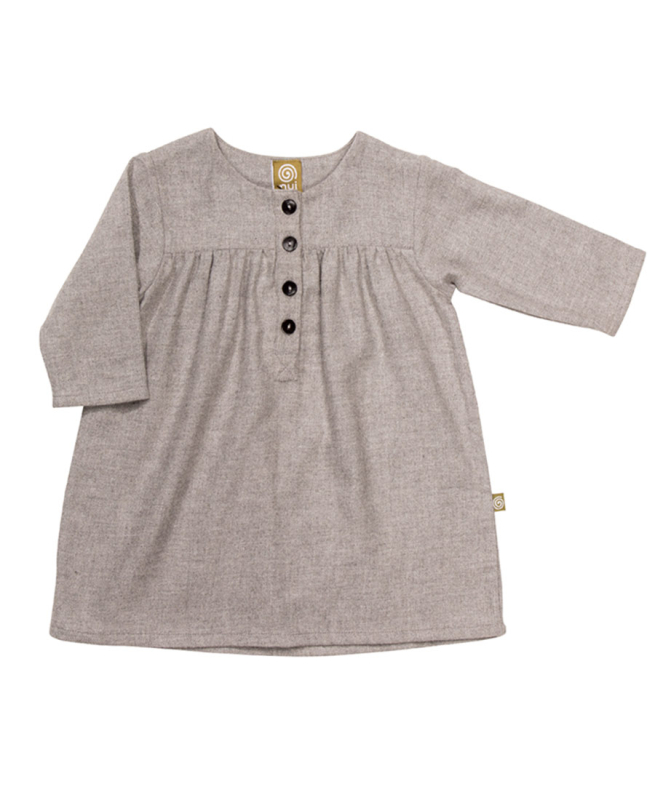 Flannels Babykjole Lys Grå