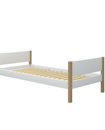 Flexa Nor Enkeltseng 90x200 Cm Hvid Eg