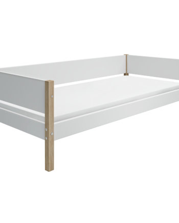 Flexa Nor Enkeltseng 90x200 Cm    Baggavl Hvid Eg