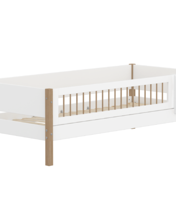 Flexa Nor Enkeltseng  90x200 Cm    Crossbar Sengehest Hvid Eg