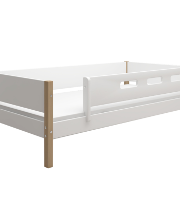 Flexa Nor Enkeltseng  90x200 Cm    Cut Out Sengehest Hvid Eg