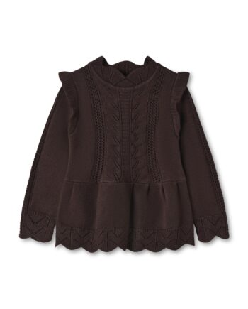 Fliink Alilly Peplum Pullover Coffee Bean 86 Cm
