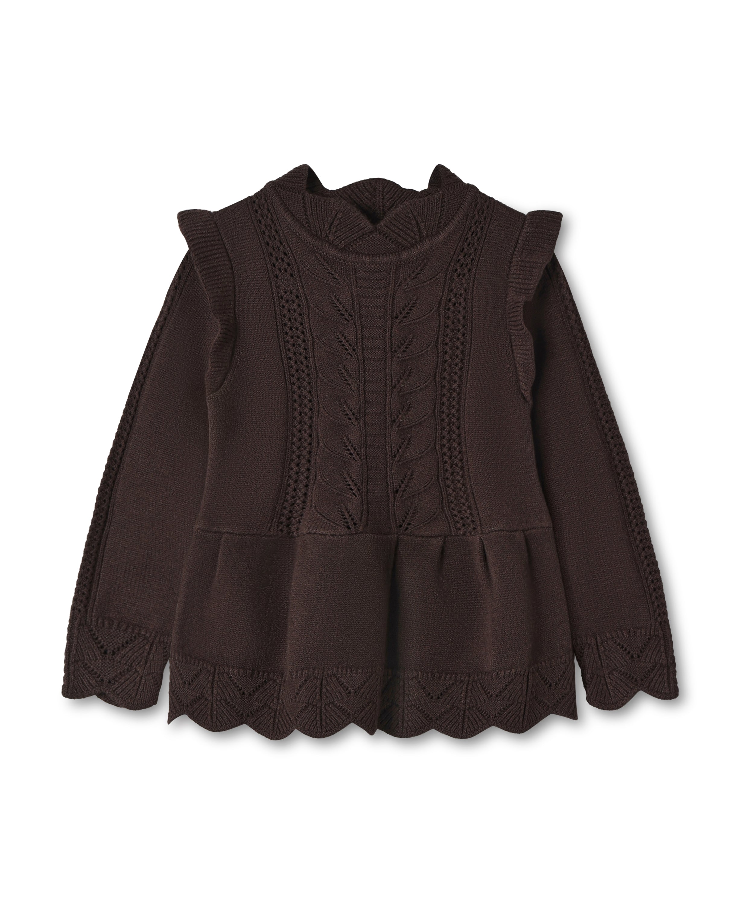 Fliink Alilly Peplum Pullover Coffee Bean 86 Cm