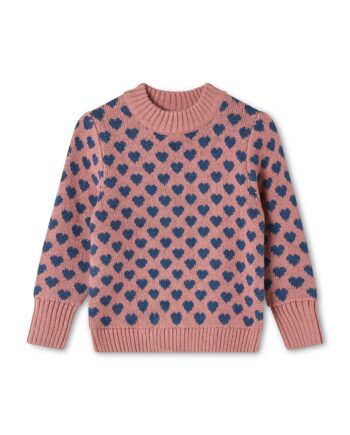 Fliink Janie Heart Pullover Ash Rose 92 Cm