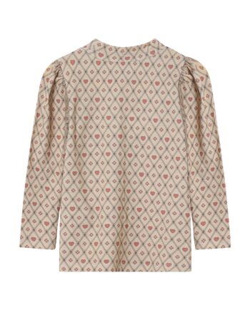 Fliink Kelly Heart Puff Bluse Sandshell 86 Cm