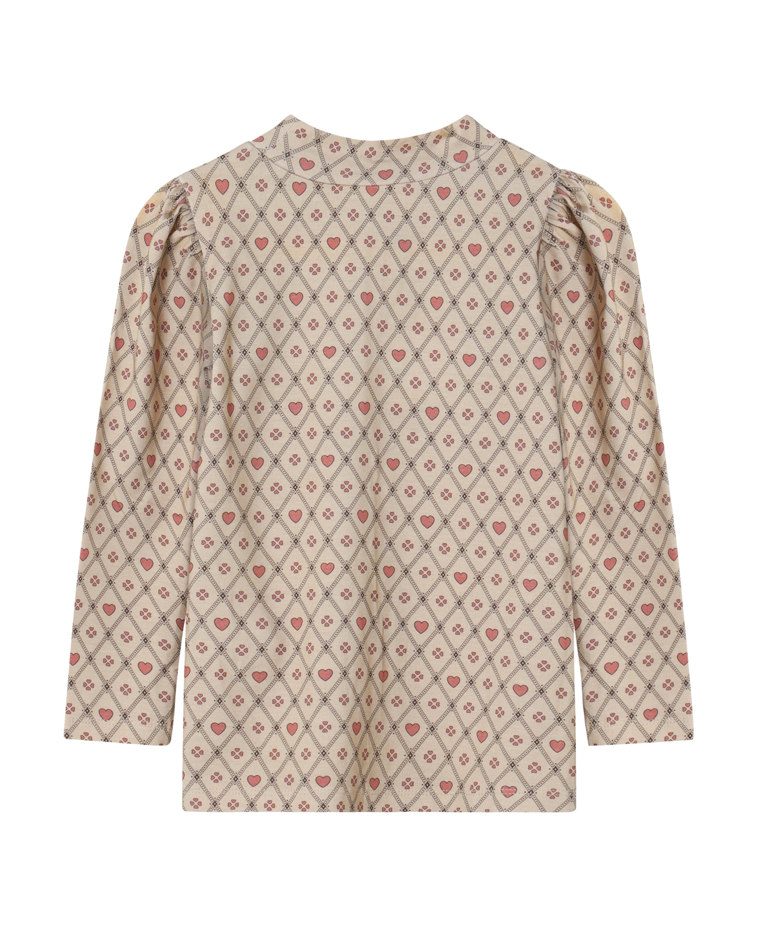 Fliink Kelly Heart Puff Bluse Sandshell 86 Cm