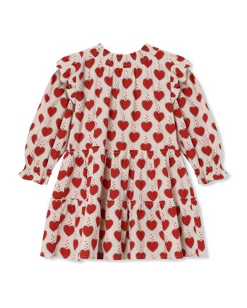 Fliink Winter Heart Dress Sandshell 86 Cm