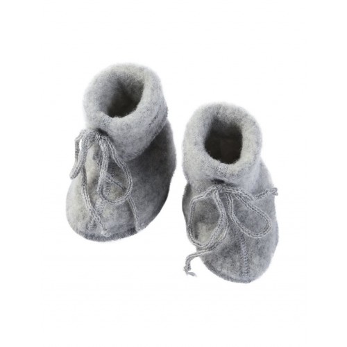 Futter Med Bindebånd   100  Merino Uld Til Baby     : 12 Cm  Light Grey Melange