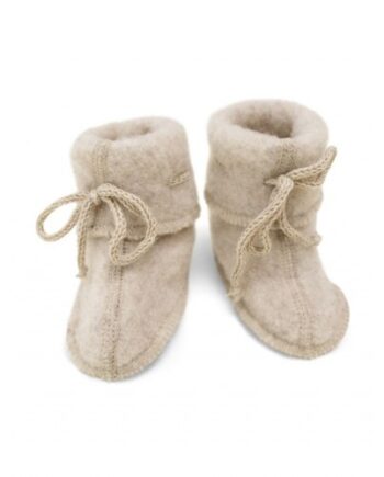 Futter Med Bindebånd   100  Merino Uld Til Baby     : 12 Cm  Sand Melange