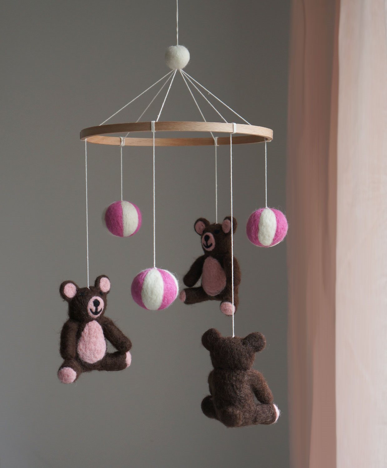 Gamcha Uro Bjørn Og Bolde Pink