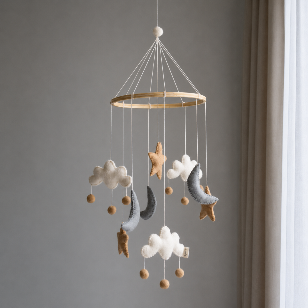 Gamcha Uro  Sky Måne Stjerne Beige Grå
