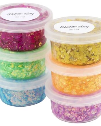 Glitter Clay Stærke Farver   Pak