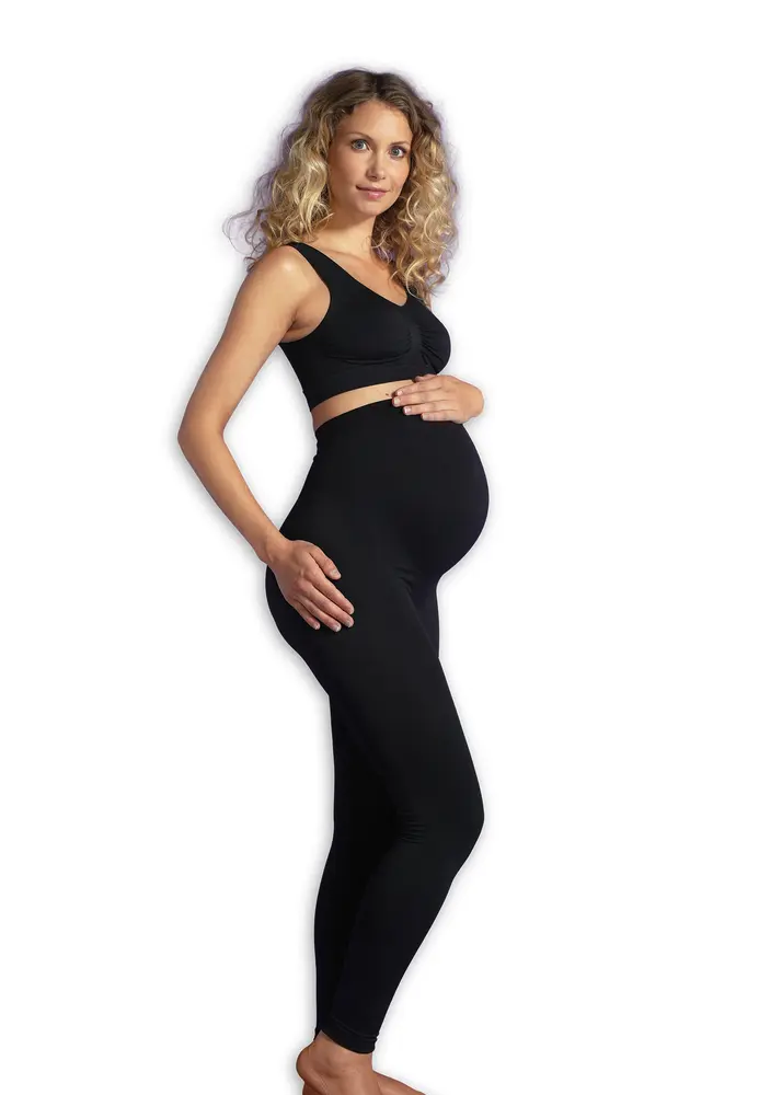 Graviditets Leggings    Støtte  Recycled  Sort