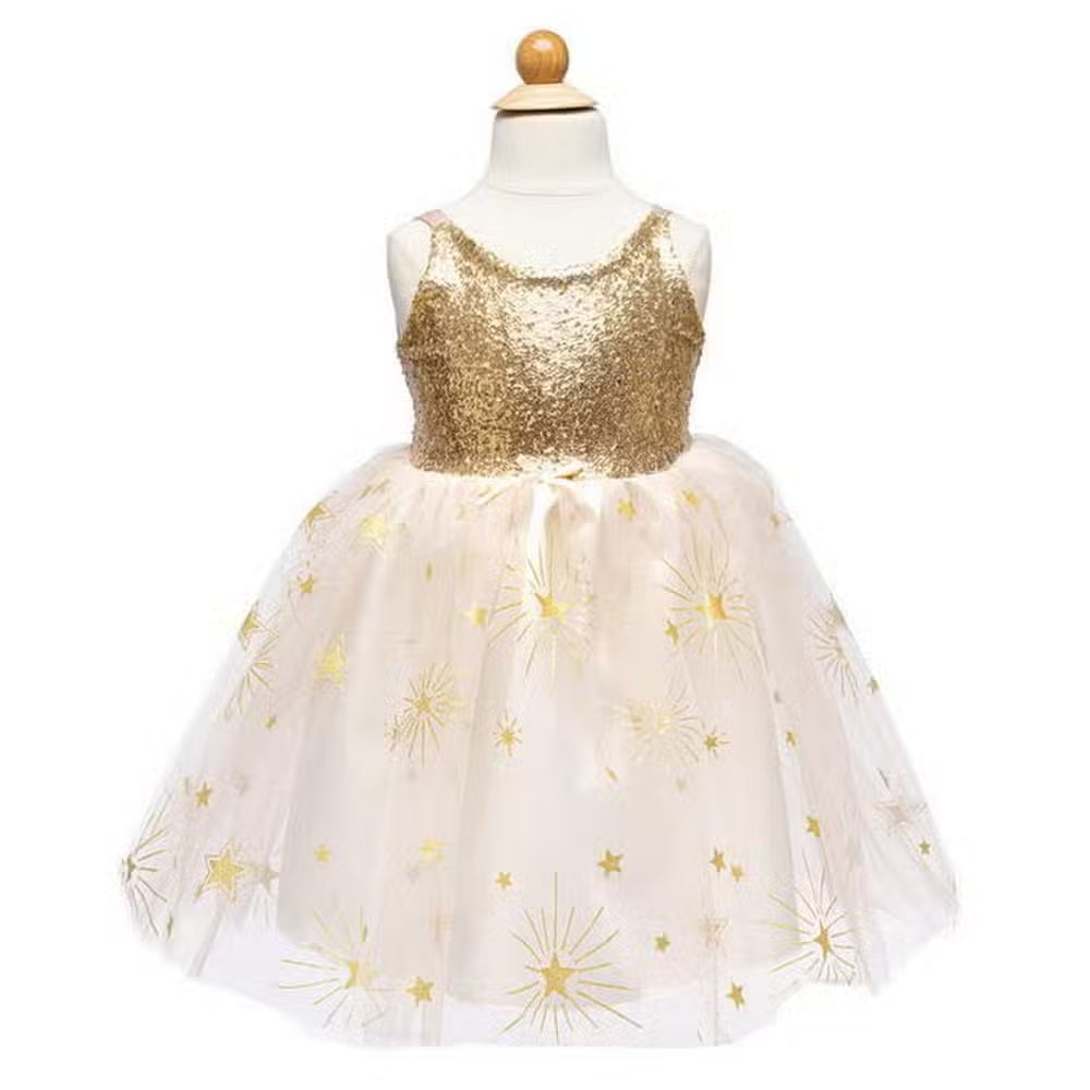 Great Pretenders Prinsessekjole Golden Glam- -  år  122-128
