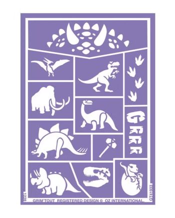 Grim Tout Stencil Til Ansigtsmaling Dinosaur