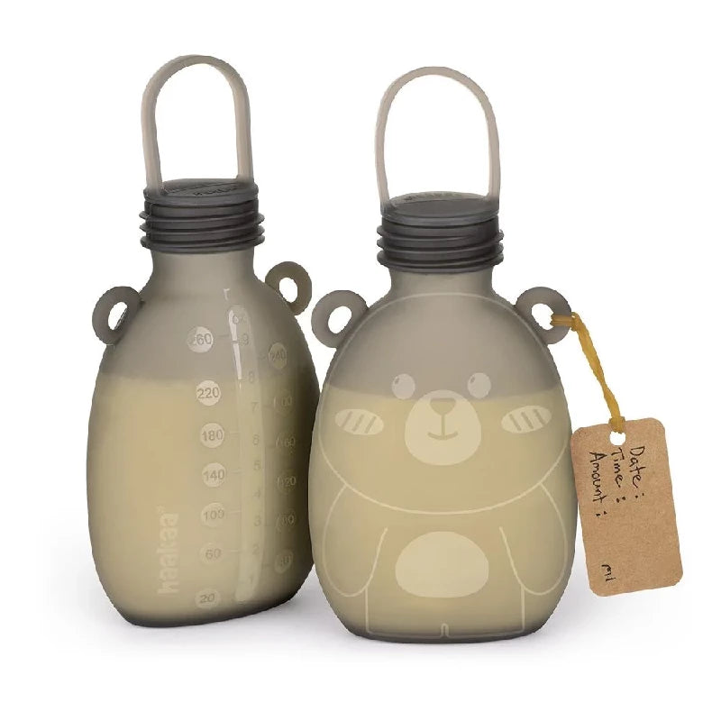 Haakaa Happii Bear Silikonepose   Stk  260ml
