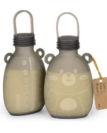 Haakaa Happii Bear Silikonepose   Stk  260ml