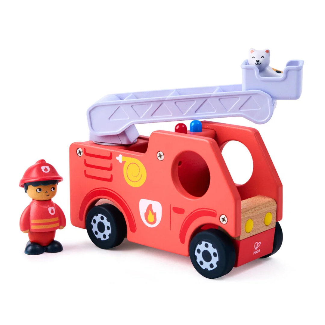 Hape Brølende Brandbil Med Lyd Og Bog New