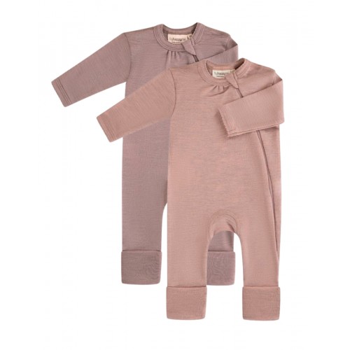 Heldragt Med Lynlås   100  Merino Uld  Oeko-texâ   -pak 62 Lavender