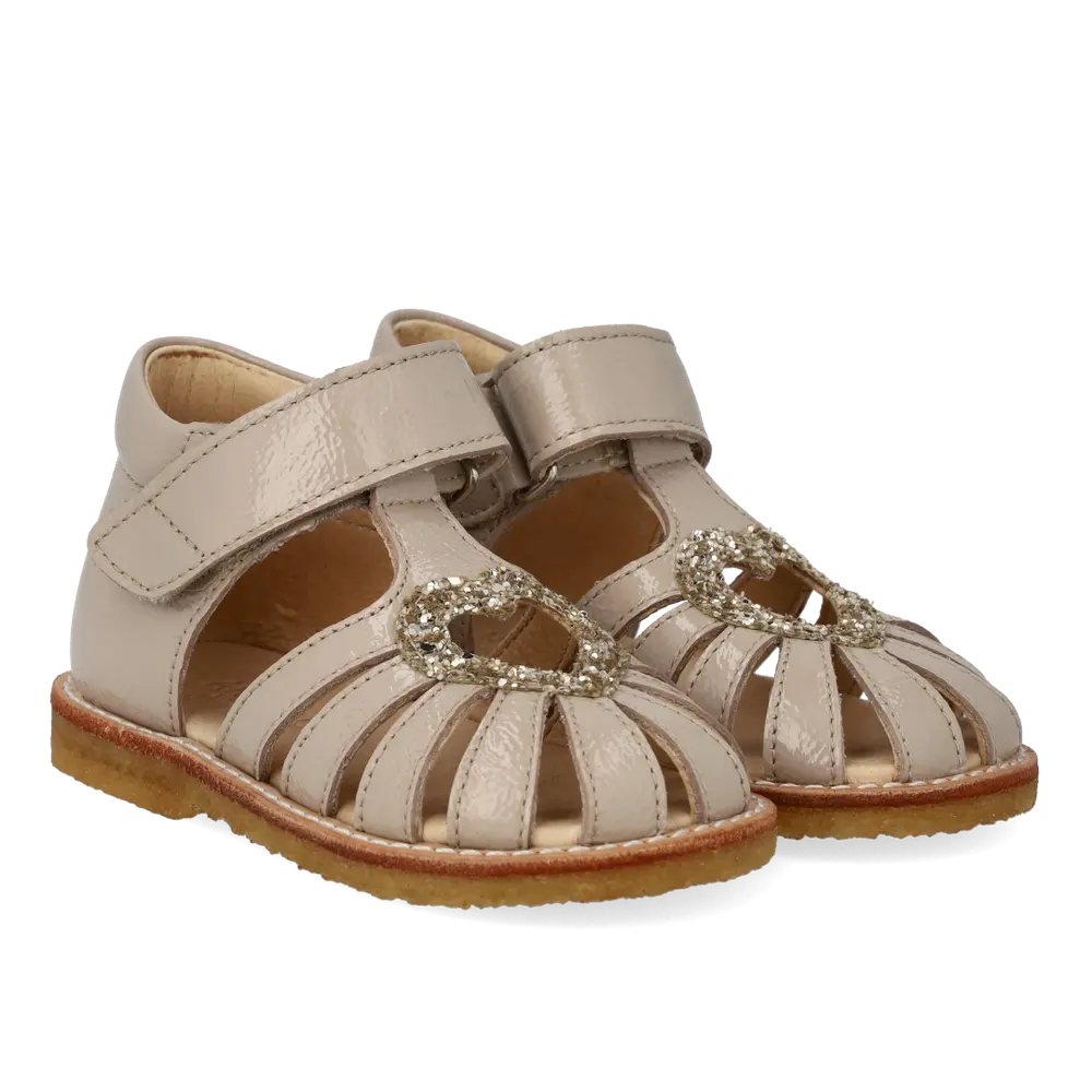 Hjertesandal Med Glitter Sand Champagne Glitter 24