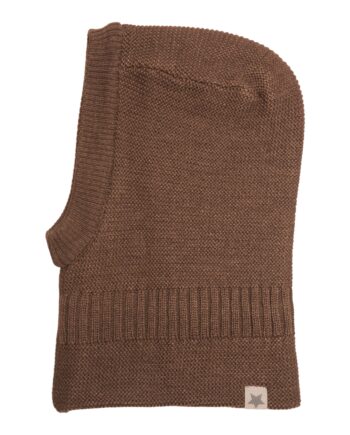 Huttelihut Balaclava Knit Windstop Brown 12-24 Mdr