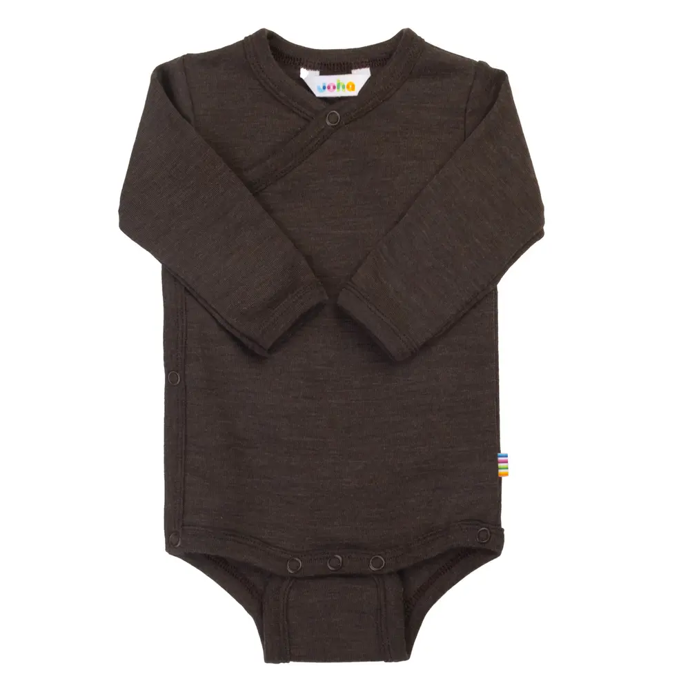 Joha Langærmet Wrap Body Dark Brown 50