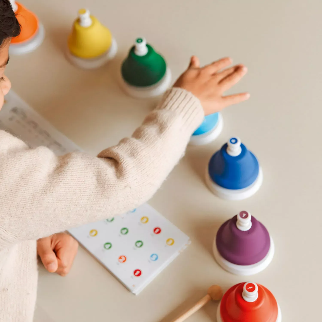 Klokkespil Til Børn  Farverige Håndklokker  Desk Bells