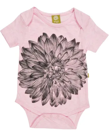 Kortærmet Body Rosa Meleret Med Dahlia
