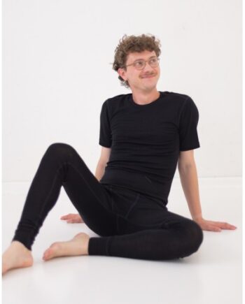 Kortærmet  -shirt Til Herre   100  Merino Uld Black