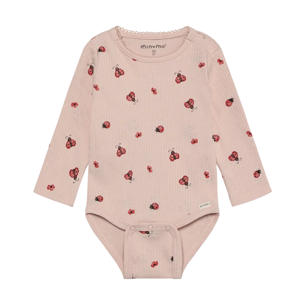 Langærmet Rib Body    Print Peach Whip 62