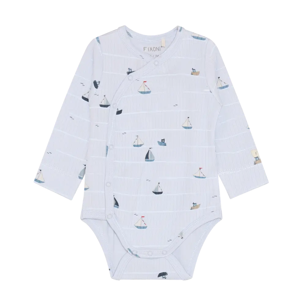 Langærmet Wrap Rib Body Arctic Ice 68