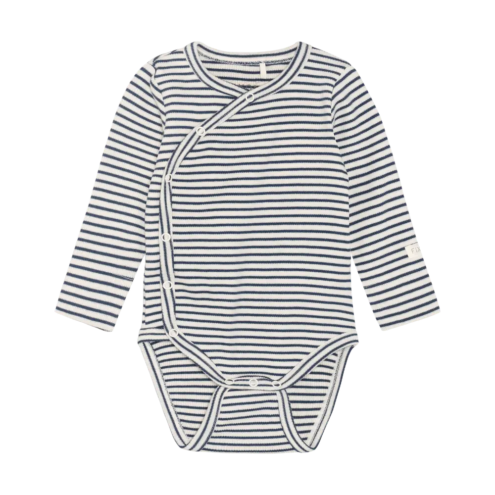 Langærmet Wrap Rib Body Vintage Indigo 56