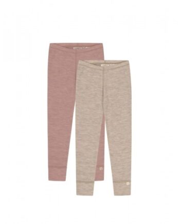 Leggings   100  Merino Uld  Oeko-texâ   -pak 86 92 Soft Rose Beige Melange
