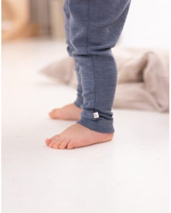 Leggins   100  Merino Uld Til Baby Og Børn Blue Melange 56